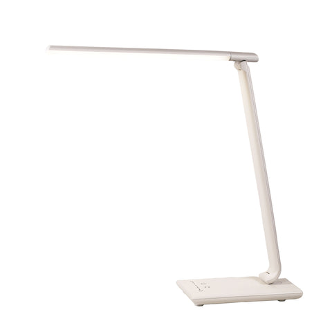 Luke LED White Desk Lamp Touch Dim USB Port