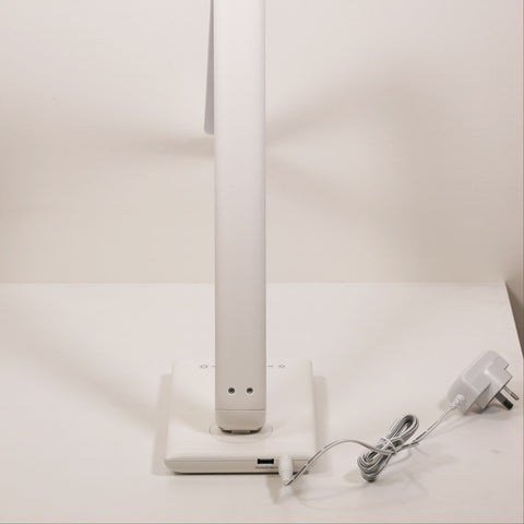 Luke LED White Desk Lamp Touch Dim USB Port
