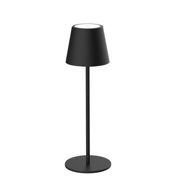MINDY 3w 3000K LED Rechargeable Black Table Lamp
