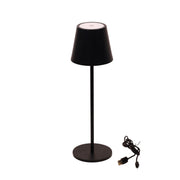 MINDY 3w 3000K LED Rechargeable Black Table Lamp