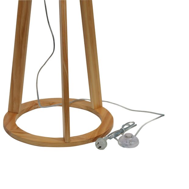 Stabb Floor Lamp Natural with White Shade