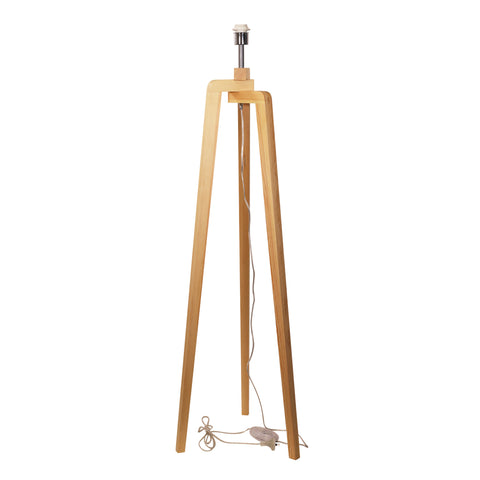 LUND Scandi Timber Tripod Floor Lamp Base Only