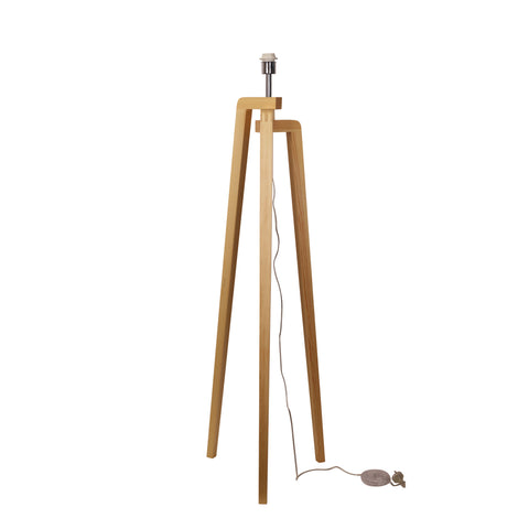 LUND Scandi Timber Tripod Floor Lamp Base Only