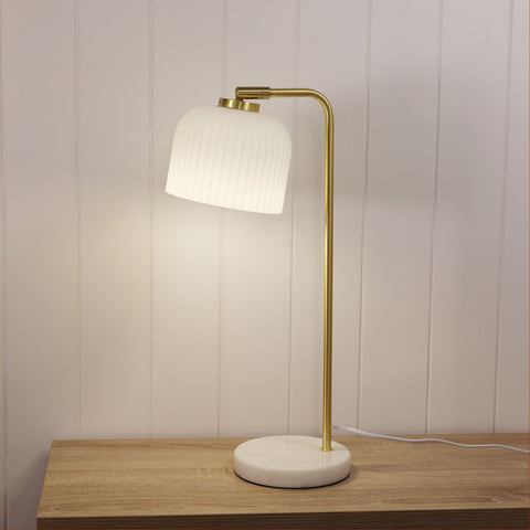 Charlotte Decorative Task Lamp Satin Brass