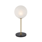 Oliana 20 Table Lamp Black Antique Gold and Alabaster