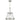 Olmont Nickel and Textured Clear Glass Pendant E27