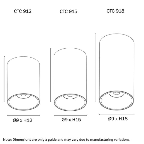 OREN CTC 18w LED CCT IP54 BLACK SAND