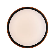 ORLIN 12w LED CCT 3Step Dimmable Black and Walnut Trim Round Oyster
