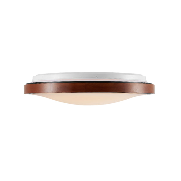 ORLIN 12w LED CCT 3Step Dimmable Black and Walnut Trim Round Oyster