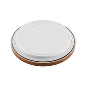 ORLIN 12w LED CCT 3Step Dimmable Black and Walnut Trim Round Oyster