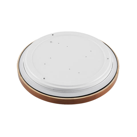 ORLIN 12w LED CCT 3Step Dimmable Black and Walnut Trim Round Oyster