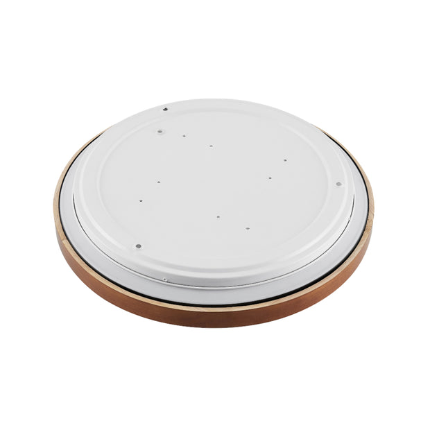 ORLIN 12w LED CCT 3Step Dimmable Black and Walnut Trim Round Oyster