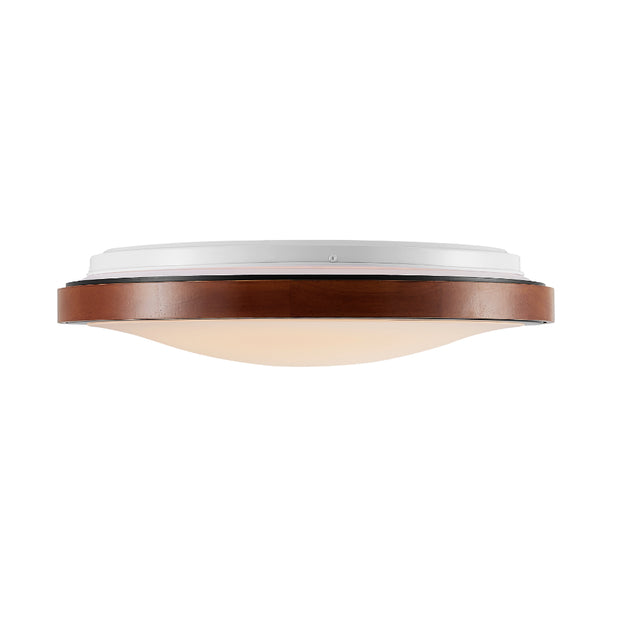 ORLIN 24w LED CCT 3Step Dimmable Black and Walnut Trim Round Oyster