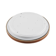 ORLIN 24w LED CCT 3Step Dimmable Black and Walnut Trim Round Oyster