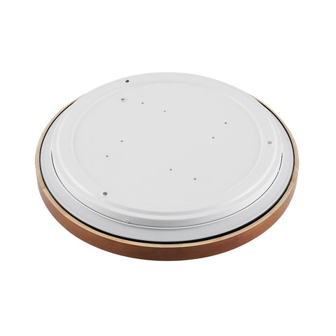 ORLIN 24w LED CCT 3Step Dimmable Black and Walnut Trim Round Oyster