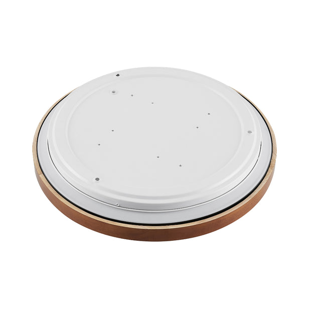 ORLIN 24w LED CCT 3Step Dimmable Black and Walnut Trim Round Oyster