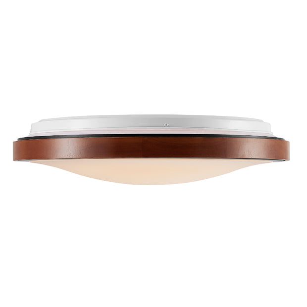 ORLIN 36w LED CCT 3Step Dimmable Black and Walnut Trim Round Oyster