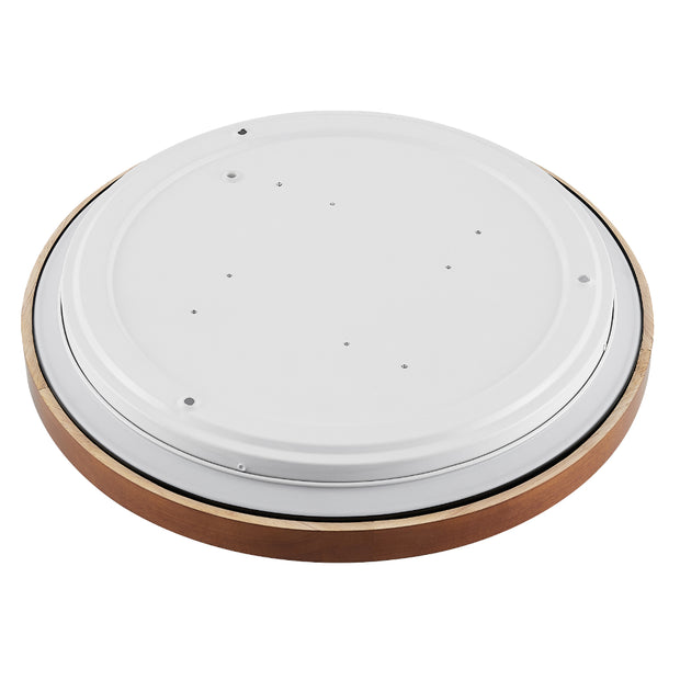 ORLIN 36w LED CCT 3Step Dimmable Black and Walnut Trim Round Oyster