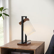 Osada Table Lamp Black, Walnut and Ivory