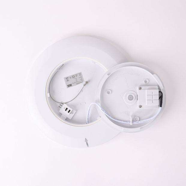 18w Tri Slimline 300mm Oyster Dimmable IP54 White