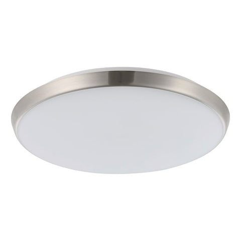 Ollie 2 300mm Oyster 18w/25w CCT LED Satin Nickel Trim