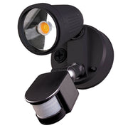 Otto II 12w LED Single Exterior Floodlight Black with Sensor