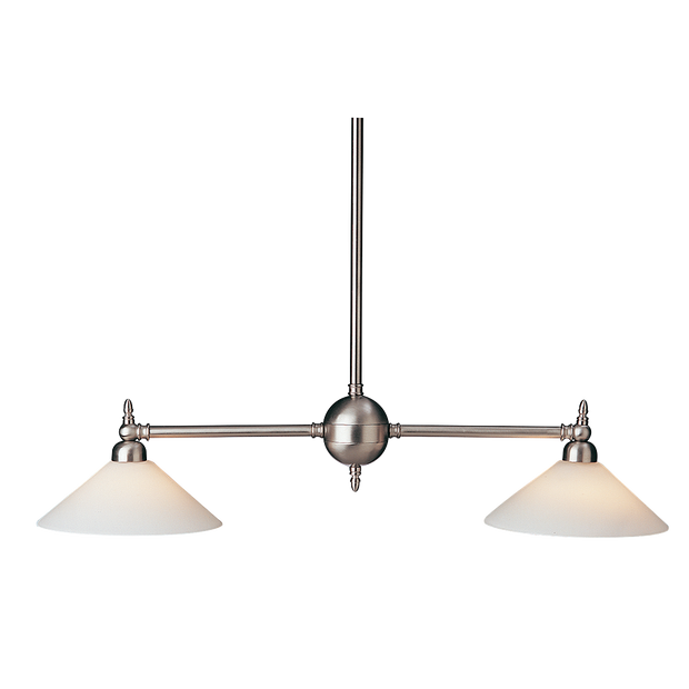 P7T2-2-SN+S1020-OG Chatham 2lt Bar Pendant Satin Nickel with Opal Shades