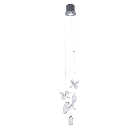 PARADIS 1 Light Chrome and Glass GU10 Pendant