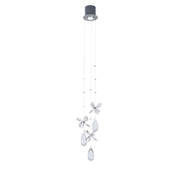 PARADIS 1 Light Chrome and Glass GU10 Pendant