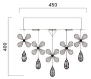 PARADIS 7 Light Chrome and Glass GU10 45CM CTC