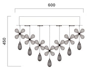 PARADIS 9 Light Chrome and Glass GU10 60CM CTC