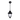 Paris Chain Pendant Black