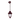 Paris Chain Pendant Burgundy