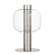 PAROLA Nickel and Clear Glass E27 Table Lamp