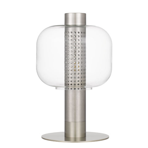 PAROLA Nickel and Clear Glass E27 Table Lamp