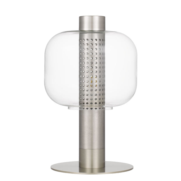 PAROLA Nickel and Clear Glass E27 Table Lamp