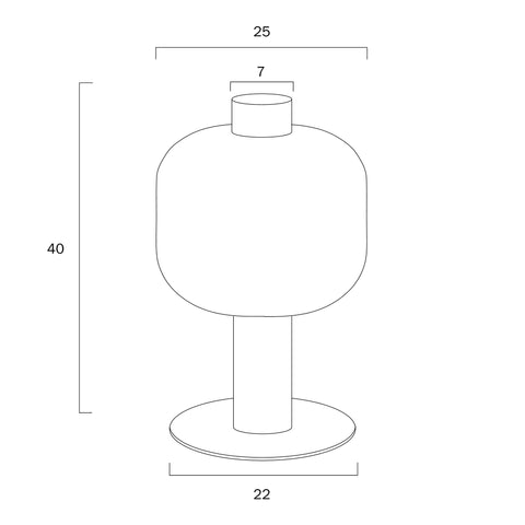 PAROLA Nickel and Clear Glass E27 Table Lamp