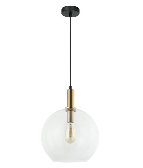 Patera E27 Wine Glass Pendant Clear with Bronze Highlights