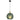 Patino 30 Pendant Gold with Green Glass