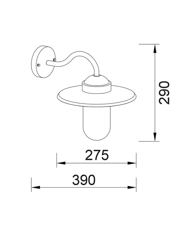 Payong IP44 Sun Hat 304SS Electroplated Brass with Clear Glass