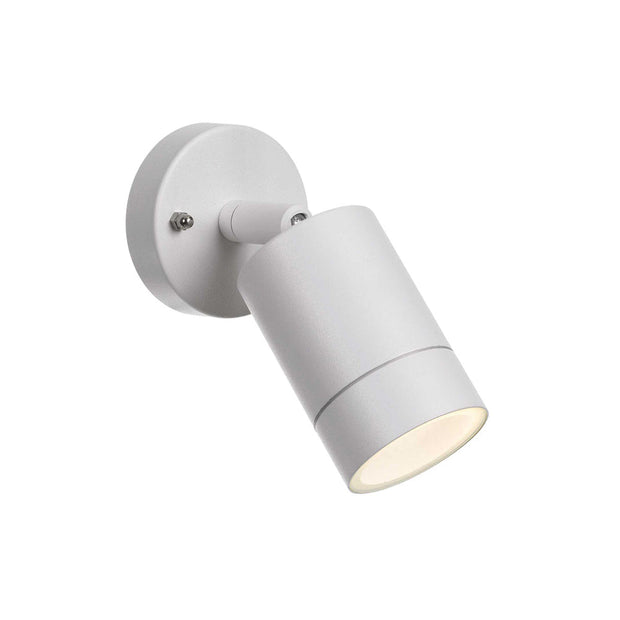 PEAK GU10 IP54 White Single Adjustable Wall Light