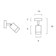 PEAK GU10 IP54 White Single Adjustable Wall Light