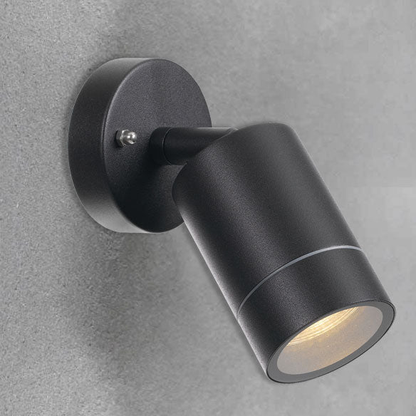 PEAK GU10 IP54 Black Single Adjustable Wall Light