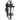 Pedral 23 Coach Wall Light IP44 Black with Clear Water Effect Glass E27