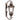Pedral 23 Coach Wall Light IP44 Bronze with Clear Water Effect Glass E27