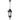 Pedral 23 Pendant Light IP44 Black with Clear Water Effect Glass E27
