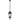 Pedral 23 Pendant Light IP44 Black with Clear Water Effect Glass E27