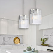 Pelion 1lt Pendant Chrome with Clear Glass