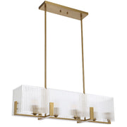 Pelion 4lt Pendant Antique Gold with Clear Glass