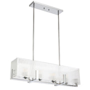 Pelion 4lt Pendant Chrome with Clear Glass